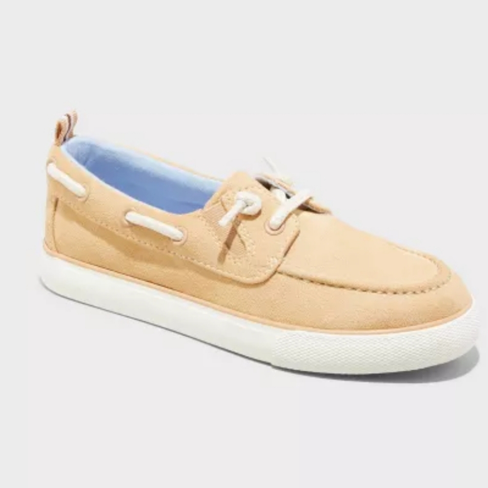 Boys Reece Boat Shoes Tan 3 Cat & Jack